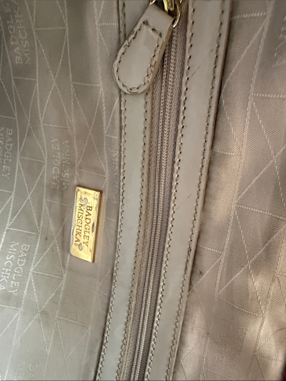 Badgley Mischka Burgundy Leather Shoulder Bag with Gold Accents - Picture 12 of 12